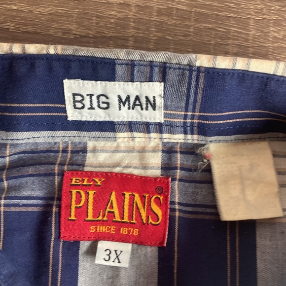 EUC Vintage Ely CattlemanBlue Plaid Pearl Snap Western Shirt 3XL - Picture 3 of 8